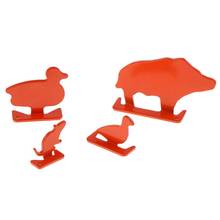 4pcs Metal Animal Targets Set Shooting Plinking Target for Fun Competition and Practice Orange Paintball Accessories 2024 - buy cheap