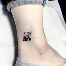 Водостойкая Временная тату-наклейка, милая панда eat bamboo, милая тату флэш-тату, искусственная татуировка для мужчин, женщин, детей 2024 - купить недорого