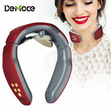 Masajeador eléctrico inteligente para cuello, dispositivo estimulador de terapia de tracción Cervical, recargable por USB 2024 - compra barato