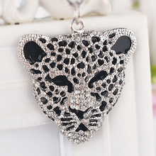 Cute Leopard Head Rhinestone Keyring Charm Pendant Purse Bag Key Ring Chain Keychain Gift for Women Key Holder  AZL677 2024 - buy cheap