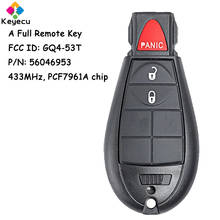 KEYECU-mando a distancia para coche, llave con 2 botones de 433MHz, FOB, para Dodge RAM 1500 2500 3500 2013 - 2018 FCC ID: GQ4-53T, 56046953 2024 - compra barato