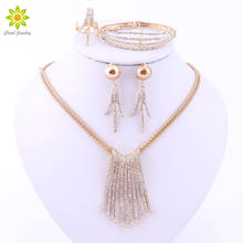 Latest Fashion Trendy Jewelry Set For Women Gold/Silver Plated Beads Collar Necklace Earrings Bracelet Ring Sets 2024 - buy cheap