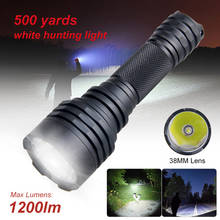 500 Yards 12W White Hunting Flashlight XM-L2 LED 1200LM Predator Torch for Coyote Hog Varmint+18650+Charger 2024 - buy cheap