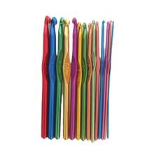 High Quality 14pcs/set Aluminum Knitting Needle Colorful Crochet Hook Needle For  Weave Craft Yarn 14 Size Weaving Tools 2024 - buy cheap