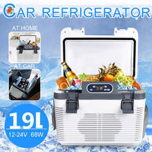 19l mini geladeira carro aquecimento DC12-24V/ac220v armazenamento de alimentos refrigerador geladeira geladeira refrigerador de alimentos portátil para carro casa piquenique 2024 - compre barato