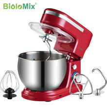 Biolomix 1200W 5L electric kitchen food stand mixer stainless steel bowl 6 speed cream egg whisk whip dough kneading food mixer 2024 - buy cheap