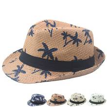 Retro Straw Fedoras Top Jazz Plaid Hat Spring Summer parent kid Hats Cap Classic Version Hats Casual Beach Hat For Men W 2024 - buy cheap