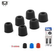 Kz tamanho original para fones de ouvido, 3 pares (6 peças), kz isolando de ruído, confortável, espuma de memória, pontas de ouvido, s m, g 2024 - compre barato