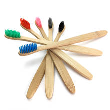 Cepillos de dientes de nailon de bambú Natural, paquete de 4 cerdas suaves biodegradables respetuosas con el medio ambiente 2024 - compra barato