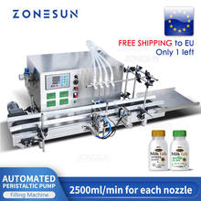 ZONESUN Automatic Desktop CNC Peristaltic Pump Liquid Filling Machine With Conveyor For  Alcohol Hydrogen Peroxide  Water Filler 2024 - buy cheap