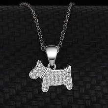 s925 Sterling Silver Necklace Puppy Clavicle Chain Micro Inlay Simplicity Jewelry Pendant Europe And The United States Fashion 2024 - buy cheap