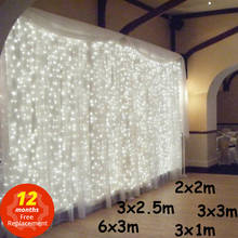 3x1/3x3/2x2m LED Icicle String Lights Christmas Fairy Lights Garland Outdoor Home For Wedding/Party/Curtain/Garden Decoration 2024 - buy cheap