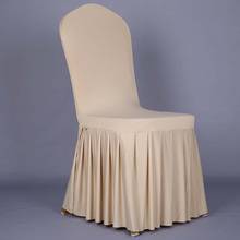 Spandex Elastic Chair Cover Hotel Dining Room Wedding Seat Case Skirt Stretch Chaircover for Banquet 2024 - купить недорого