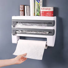 Plastic Wrap Cutter Kitchen Dispenser for Tin Foil Film Storage Rack Shelves Holder Kitchen Paper Towel Organizer Home Gadgets 2024 - buy cheap
