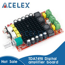 Плата цифрового усилителя TDA7498 Class-D высокой мощности, 2 усилителя 100 Вт, аудио усилитель постоянного тока 12 В 24 В 2024 - купить недорого