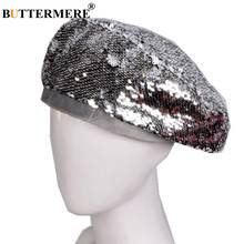 Chapéu de boina japonês buttermere para mulher paullette boné liso prata senhoras beanies festa senhoras vintage pintor chapéu feminino 2024 - compre barato