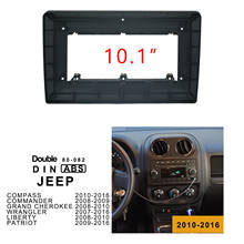 2Din Car DVD Frame Plug Audio Fitting Adaptor Dash Trim Kits Facia Panel 10.1inch For Jeep Chrysler Wrangle 2007-2016 Radio 2024 - buy cheap