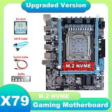 Материнская плата X79 V389 + процессор E5 2620 + кабель SATA + переключатель + перегородка NVME LGA2011 гигабитная сетевая карта для CF LOL PUBG