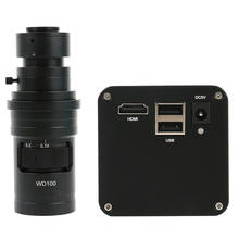 Sony imx185 hdmi microscópio de vídeo industrial medição c montagem da câmera + 180x 300x C-MOUNT lente para o telefone cpu pcb reparação solda 2024 - compre barato