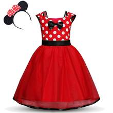 Baby Girl Minnie Mickey Cartoon Dress Kids Tulle Tutu Dresses Clothes Toddler Dots Frock Children Birthday Party Costume 1-6 yrs 2024 - buy cheap
