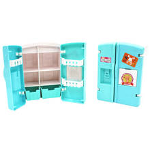 NK 1 Pcs  Doll Cartoon Double Open Closet Wardrobe Baby Toy For Barbie Accessories Doll Princess Bedroom Furniture Girl Gift  DZ 2024 - buy cheap