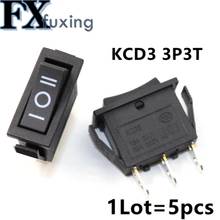 5pcs KCD3 AC 15A 250V /20A 125V 3 Pin SPDT KCD3 ON-OFF-ON 3 Position BLACK Boat Rocker Switch Push Button Switch New 2024 - buy cheap