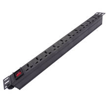 PDU Universal Outlets Switch Network Cabinet Rack 1.5/3M Extension Cord 1.5/2.5 square Aluminum alloy 10 Unit SOCKET 2024 - buy cheap