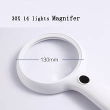 30X Oversized Magnifying Glass with LED Lights High Magnification Children Students Science Elderly Reading Magnifier Identity 2024 - buy cheap