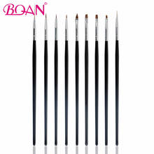 BQAN 9pcs/set Wooden Handle Nail Art Design Brush Liner Dotting Builder Painting Drawing Carving Pen UV Gel Manicure Tool 2024 - buy cheap