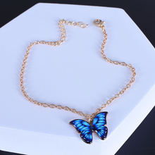 Bohemian Butterfly Pendant Anklets Geometric Rhinestone Chain Anklets Butterfly Leg Bracelet Anklet for Women Girl Bling Feet 2024 - compre barato