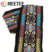 1/3Yards Meetee Fashion Embroideried Lace Ribbon Ethnic Webbing Tapes Clothes Bag Shoes Decorative Trims DIY Sewing Accessories 2024 - compre barato