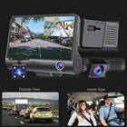 3 Lens Dash Camera 4" Touch Screen Dash Cam 1080P Car Video Recorder Front Inside Rear Cam Blcak Box Loop Recording G-Sensor DVR - compare preços 3 Lens Dash Camera 4" Touch Screen Dash Cam 1080P Car Video Recorder Front Inside Rear Cam Blcak Box Loop Recording G-Sensor DVR - compare preços