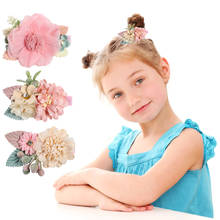 3Pcs/set Baby Pearl Artific Flower Hairpins for Girls Newborn Handmade Barrettes Floral Hair Clips Pins Infant Toddlers Ornament 2024 - buy cheap