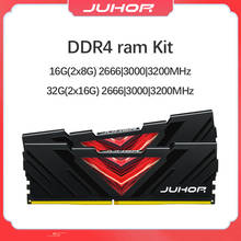 JUHOR DDR4 Ram 16GB (2x8G) 64G(2X32G) 2666 3000 3200 3600MHz Desktop Gaming Dual Channel Memory Support Motherboard DDR4 Memory 2024 - compre barato