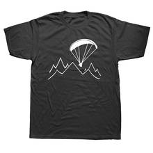 Skydiving Skydiver Paragliding Mountain Funny T Shirts Men Summer Cotton Harajuku Short Sleeve O Neck Streetwear Black T-shirt 2024 - buy cheap