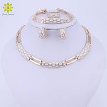 New Fashion Gold Color African Style Costume Jewelry Set Classic Wedding Bridal Jewelry Sets Party Accessories 2024 - buy cheap