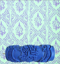 Pintura de borracha padrão 3d 5 ", rolo com padrão de decoração, luva de borracha, textura de parede, pincel estêncil, decoração de papel de parede, rolo de arte 2024 - compre barato