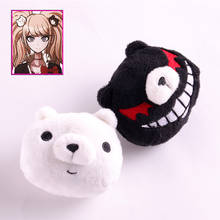 Anime Dangan Ronpa Enoshima Junko Cosplay accessories Danganronpa Women Headwear Halloween Women White Black Bear Hairpins 2024 - buy cheap