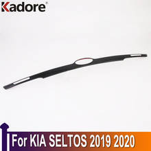 Para kia seltos 2019 2020 fibra de carbono, tampa da porta-malas traseira, acessórios automotivos, faixa de proteção 2024 - compre barato