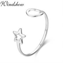 Cute Slim Pure 925 Sterling Silver Full Moon & Star Rings For Women Girls Jewelry Finger Toe Anillos Bague Argent Aneis Anillo 2024 - buy cheap