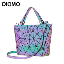 Diomo bolsa de mão feminina luminosa geométrica, bolsa de ombro transversal 2024 - compre barato
