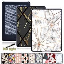 Tablet Case for Kindle EReader Paperwhite 1 2 3 4/Kindle 10th 2019/8th Gen 2016 Geometry Pattern Hard Shell Back Cover + Stylus 2024 - buy cheap