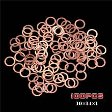 ZENHOSIT 100Pcs 10*14*1MM Copper Sealing Washer Solid Gasket Sump Plug Oil For Boat Crush Washer Flat Seal Ring  Accessories 2024 - buy cheap