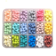 Mrs.ChewedBeads 100PCS 11MM Mini Hexagon Silicone Beads Teething Baby Teether Baby DIY Toy Baby Gift Necklace Pacifier Chain 2024 - buy cheap