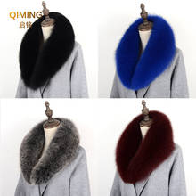 Real Fox Fur Collar Scarf For Women Winter Fox Fur Scarf 100% Natural Fur Shawl scarfs for ladies luxury Neck Warmer Custom Made 2024 - buy cheap