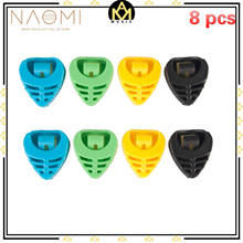 8PCS Guitar Picks Holder Plectrum Holder Portable Plastic Heart Shape Guitar Parts Accessories New Random Color 2024 - buy cheap