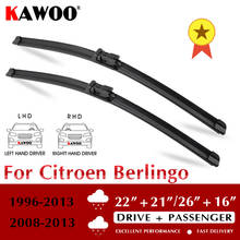 KAWOO For Citroen Berlingo Auto Soft Rubber Windcreen Wipers Blades Model Year From 1996 To 2013 Fit Push Button Arm/U Hook Arm 2024 - buy cheap