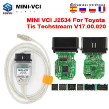 TIS Techstream V17.00.020 mini vci For Toyota minivci FTDI For J2534 Auto Scanner OBD OBD2 Car Diagnostics cable MINI-VCI Cable 2024 - buy cheap