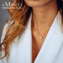 e-Manco Minimalist Stainless Steel Necklace Dainty Layered Necklace Women Long Pendant Necklace Jewelry 2024 - buy cheap