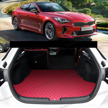 Leather Car Trunk Mat Cargo Liner for kia stinger Interior Rug Carpet Accessories 2018 2019 2020 2021 2022 interior rear boot 2024 - buy cheap